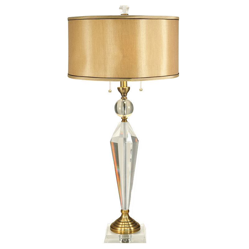 Dale Tiffany Strada Crystal Table Lamp, White