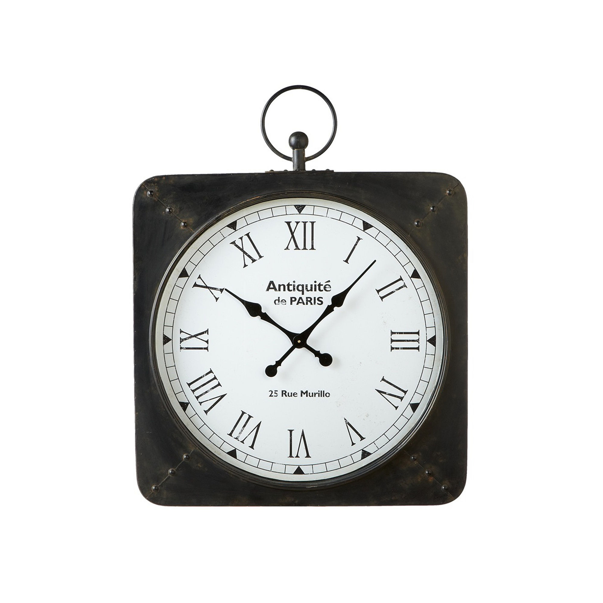 UPC 738449450338 product image for Black Square Paris Wall Clock | upcitemdb.com