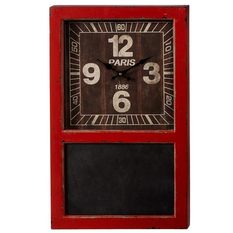 UPC 738449450741 product image for Distressed Wall Clock with Chalkboard | upcitemdb.com