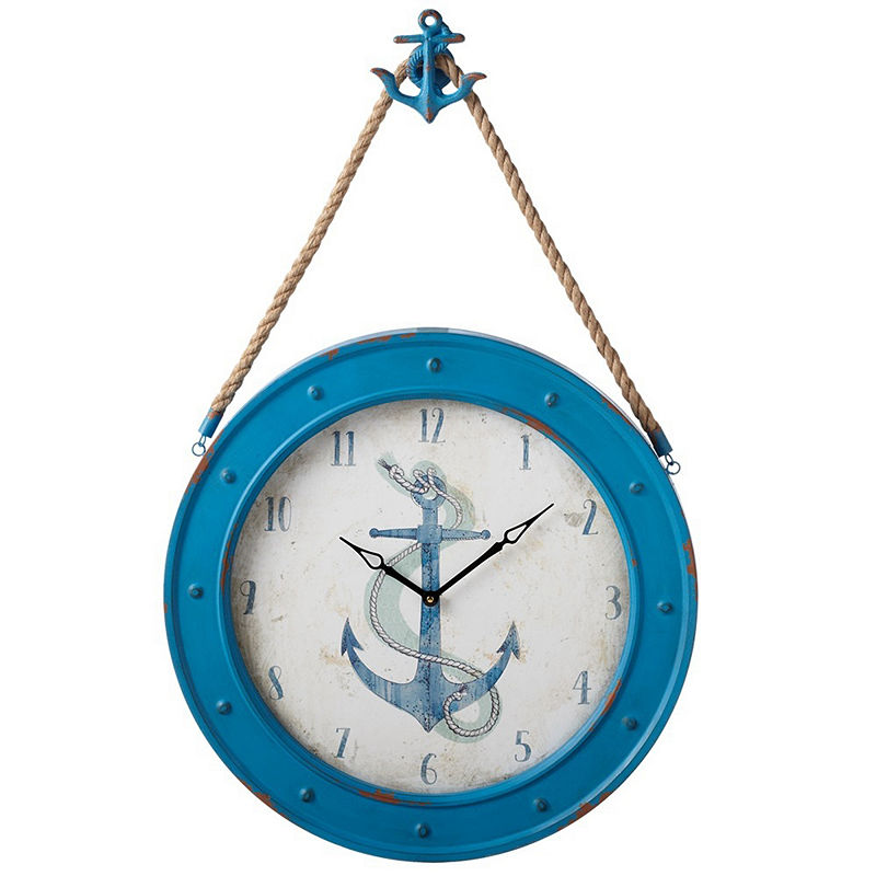 UPC 738449474457 product image for Anchor Wall Clock with Anchor Holder | upcitemdb.com