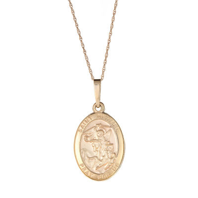 14k gold saint michael pendant