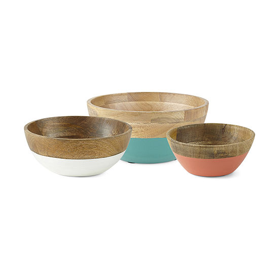 Outdoor Oasis Wooden Serving Bowl Collection
