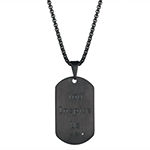 J.P. Army Men's Jewelry Dad Stainless Steel 24 Inch Cable Dog Tag Pendant Necklace
