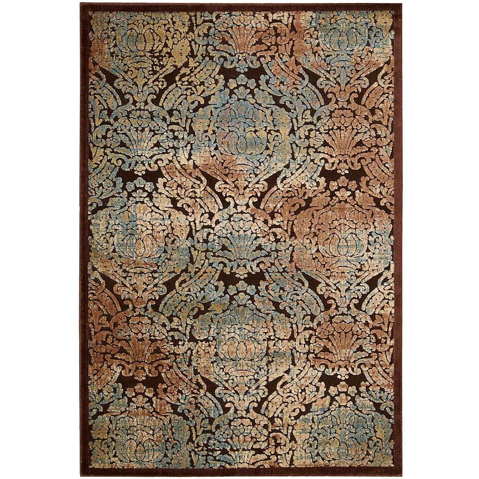 Nourison Ancient Ruins Hand Carved Rectangular Rugs, Chocolate (Brown)
