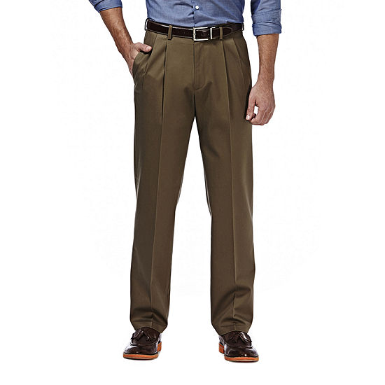 Haggar® Premium No Iron Classic-Fit Pleated Khakis - JCPenney