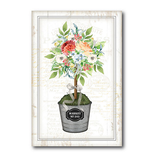 Courtside Market Floral Topiary Canvas Art