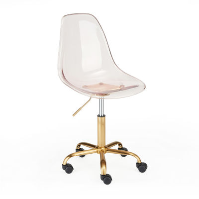 Urban Acrylic Rolling Chair Color, Melissa Swivel Vanity Chair Pink