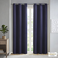JCP Home Rory One Grommet-Top Curtain Panel 50x63in Warsaw Gray A45 
