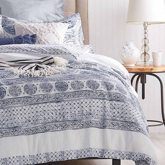 Peri Matelasse Medallion Duvet Cover Color Blue Jcpenney