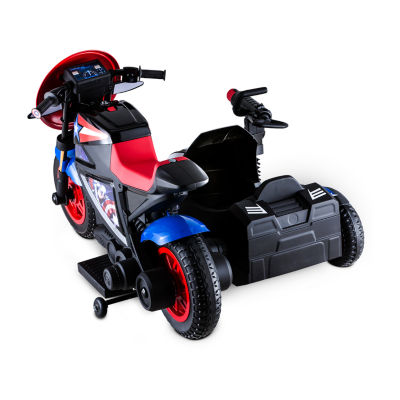 captain america electric ride on motorcycle