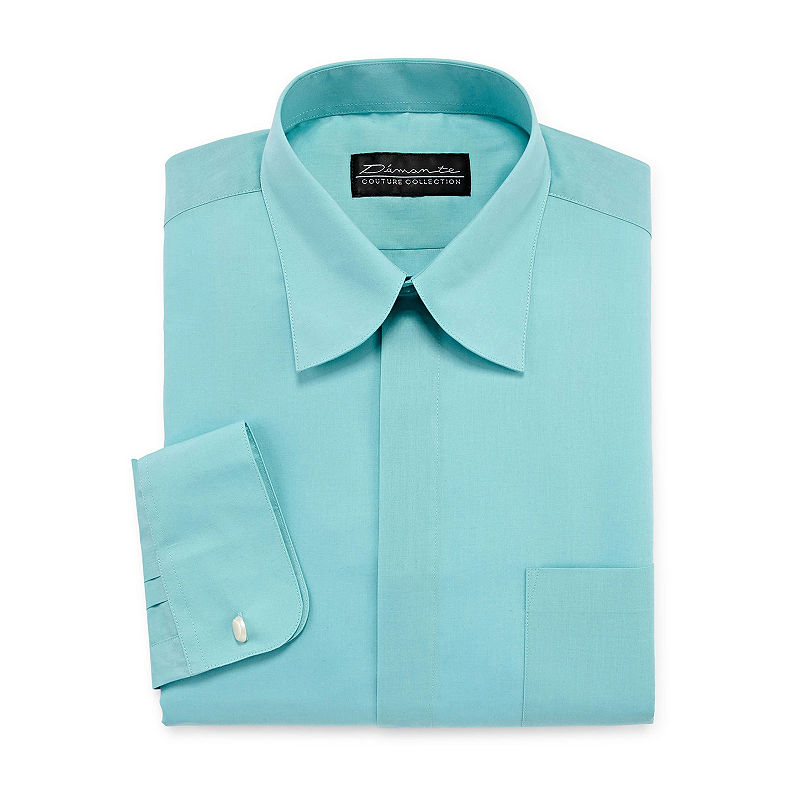 Damante Modern Mens Spread Collar Long Sleeve Dress Shirt, Size 17/32 ...