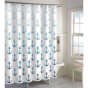 Chf Ombre Anchor Shower Curtain Color, Panama Stripe Shower Curtain Navy