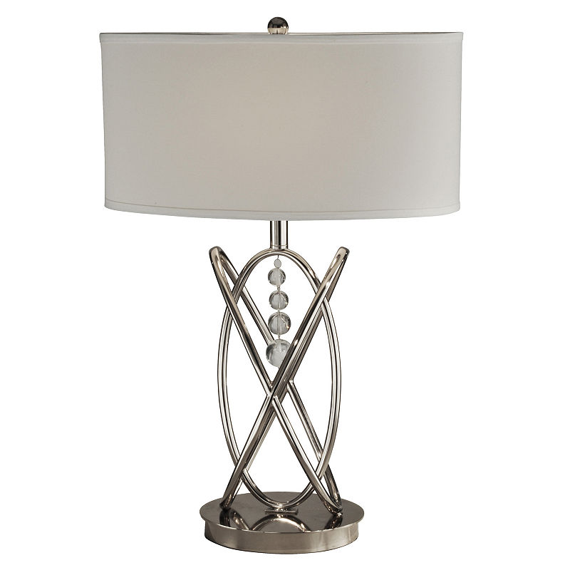 Dale Tiffany Jupiter Crystal Table Lamp, White