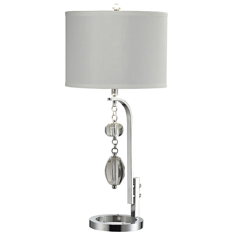 Dale Tiffany Ashland Crystal Table Lamp, White