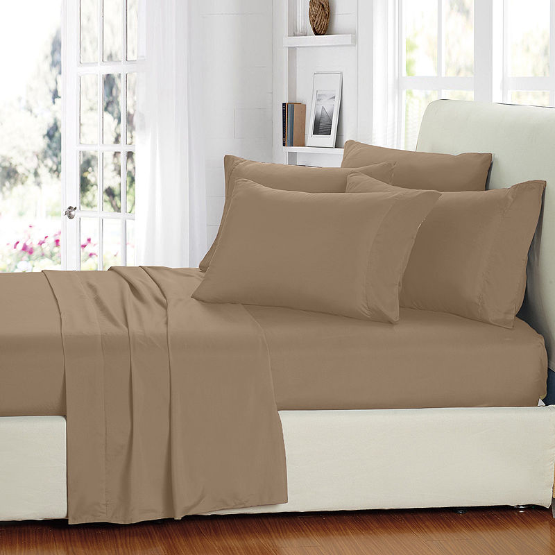 Duck River Microfiber Microfiber Wrinkle Free Sheet Set, King, Beige