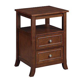 2 Drawer Storage End Table Jcpenney, Living Room End Tables With Drawers