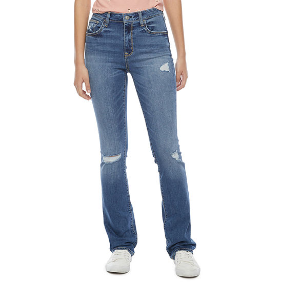 Arizona Womens High Rise Regular Fit Bootcut Jean