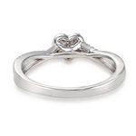 Promise My Love 1/8 CT. T.W. Diamond 10K White Gold Heart Promise Ring