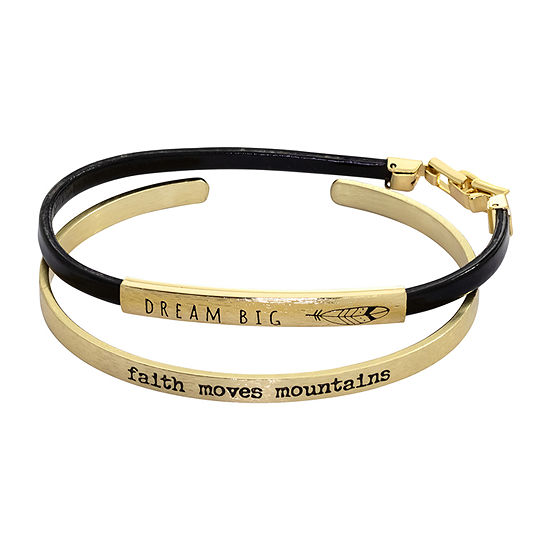 Sparkle Allure You & Me 2-pc. 14K Gold Over Brass Bar Bracelet Set