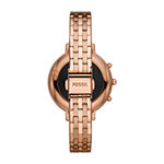 Fossil Smartwatches Womens Rose Goldtone Stainless Steel Smart Watch Ftw7037