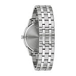 Bulova Classic Mens Silver Tone Stainless Steel Bracelet Watch 96b342