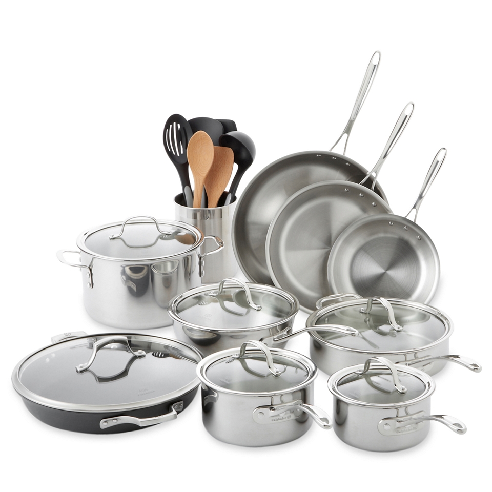 Calphalon Tri Ply 13 pc. Stainless Steel Cookware Set + BONUSES