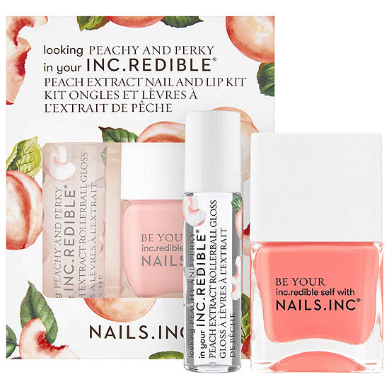 NAILS INC. Peachy and Perky Lip Gloss and Nail Polish Set