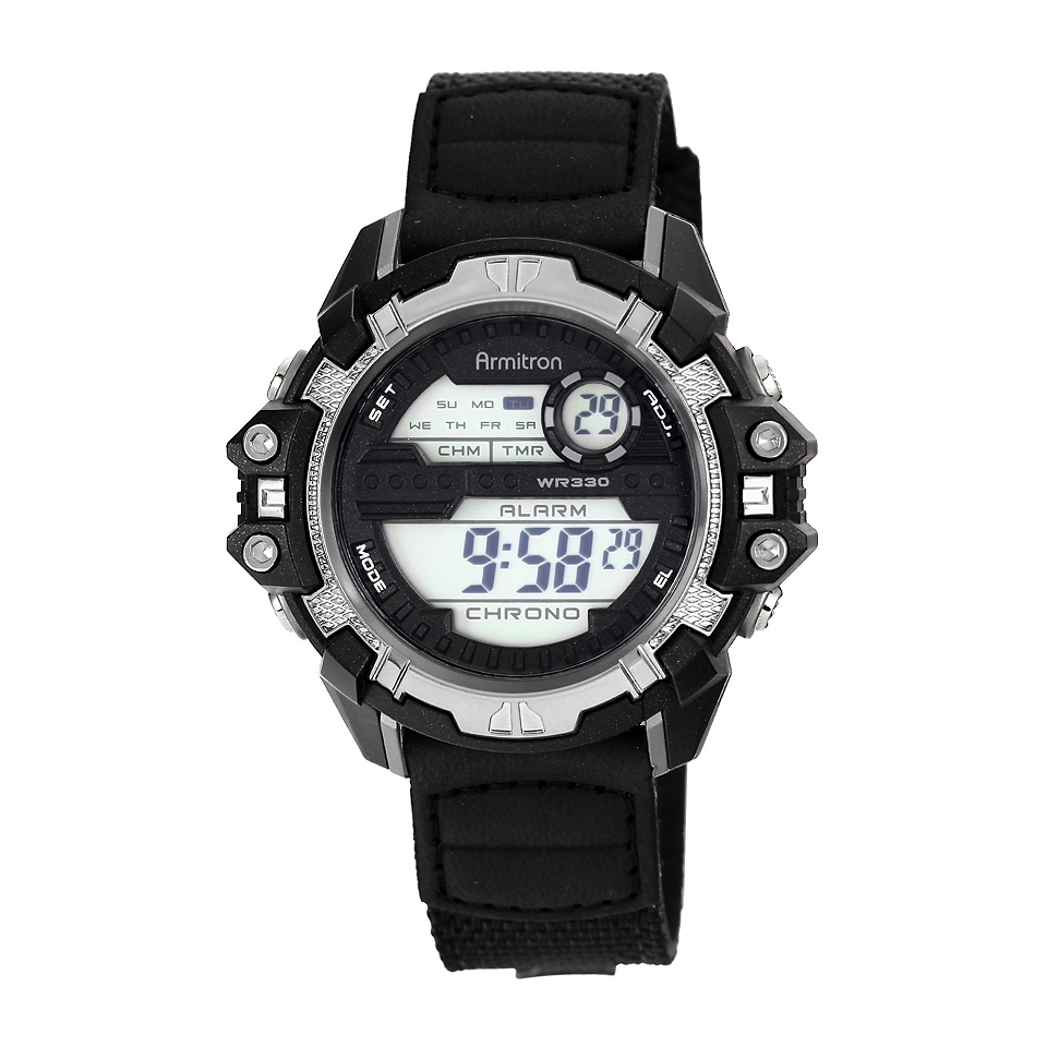 Armitron ProSport Mens Black Chronograph Digital Watch