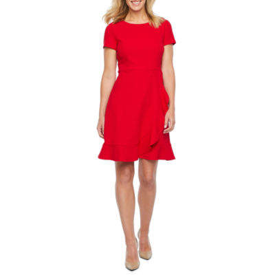 liz claiborne short sleeve sheath dress