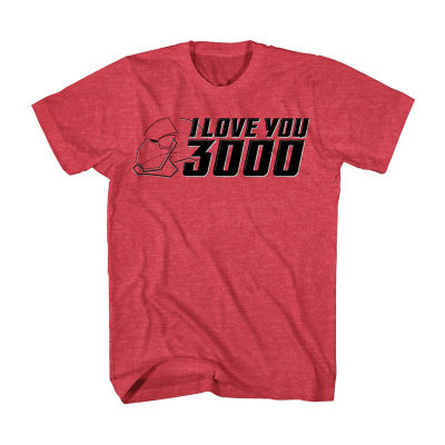 I Love You 3000 Mens Crew Neck Short Sleeve Iron Man Graphic T-Shirt ...