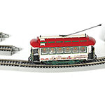 Bachmann Trains Norman Rockwell'S Main Street Christmas Ready To Run Trolley Car Set - On30 Scale
