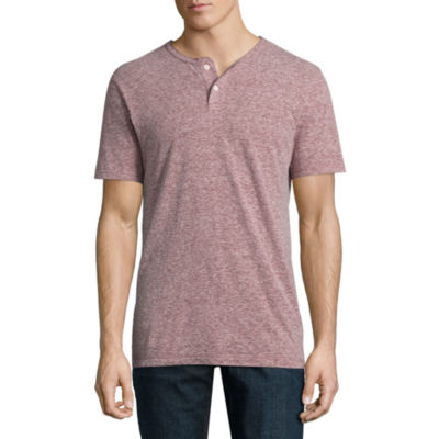 Arizona Mens Short Sleeve Henley Shirt JCPenney