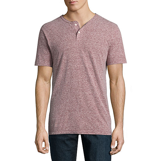 Arizona Mens Short Sleeve Henley Shirt - JCPenney
