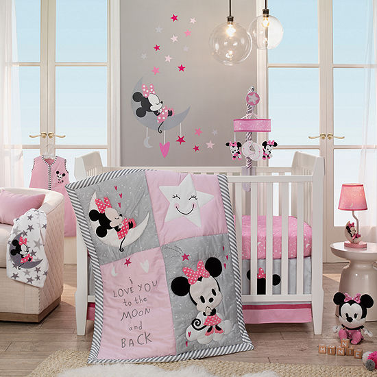 Disney Minnie Mouse 4 Pc Mickey Mouse Crib Bedding Set