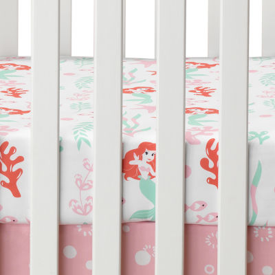 Disney Ariel S Grotto 3 Pc The Little Mermaid Crib Bedding Set