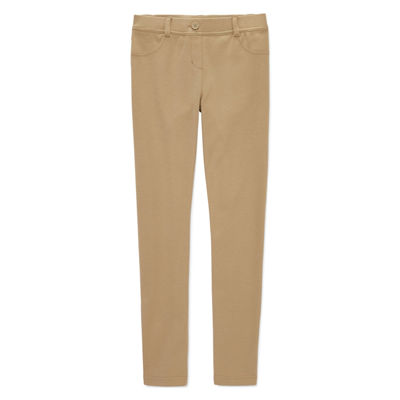 pull on khaki jeggings