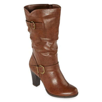 block heel slouch boots