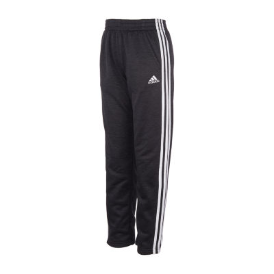 adidas Big Boys Mid Rise Tapered Track Pant, Color: Black Heather ...