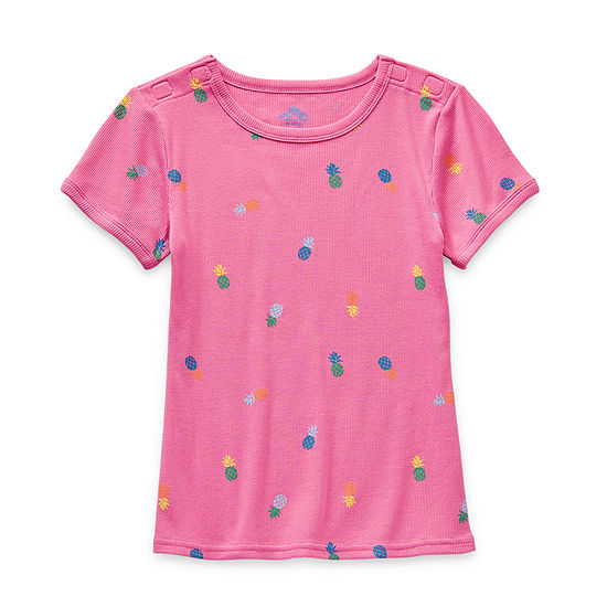 Thereabouts Little & Big Girls Adaptive Round Neck Short Sleeve T-Shirt
