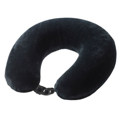 Memory Foam Neck Pillow, Color: Black 