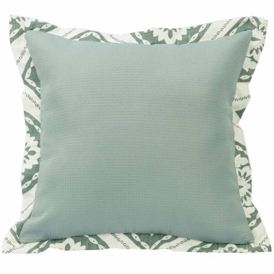 Hiend Accents 18x18 Textured Fabric With Graphic Print Flange Bed