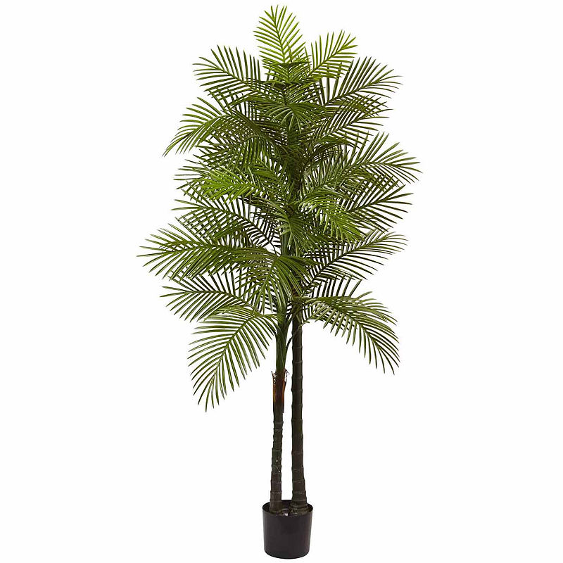 Nearly Natural 7' Double Robellini Palm Uv-Resistant Indoor/Outdoor Tree