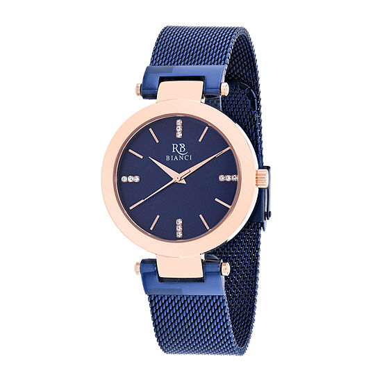 Roberto Bianci Womens Blue Stainless Steel Bracelet Watch-Rb0406