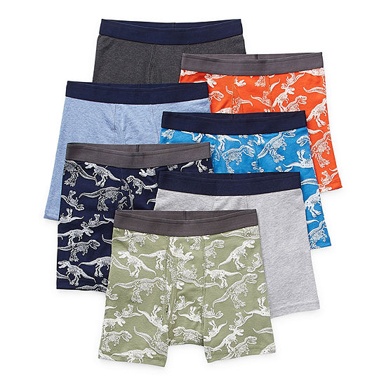 Arizona Little & Big Boys 7 Pack Boxer Briefs, Color: Dino - JCPenney