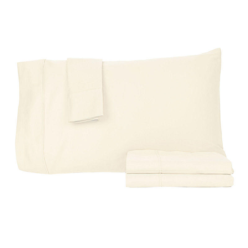 Perthshire Platinum 410Tc Cotton Sateen 6-Pc. Sheet Set, King 6-Pc Set, White