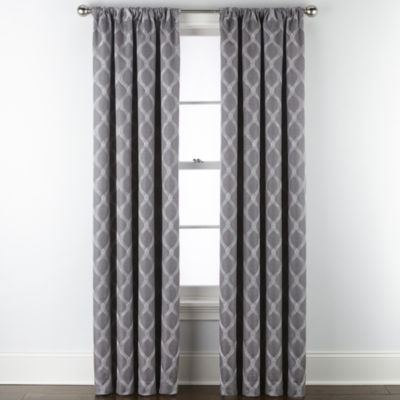 Maxx Blackout Prescott Embroidery 100 Blackout Rod Pocket Curtain