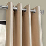 Exclusive Fabrics & Furnishing Faux Silk Taffeta Energy Saving Blackout Grommet Top Single Curtain Panel