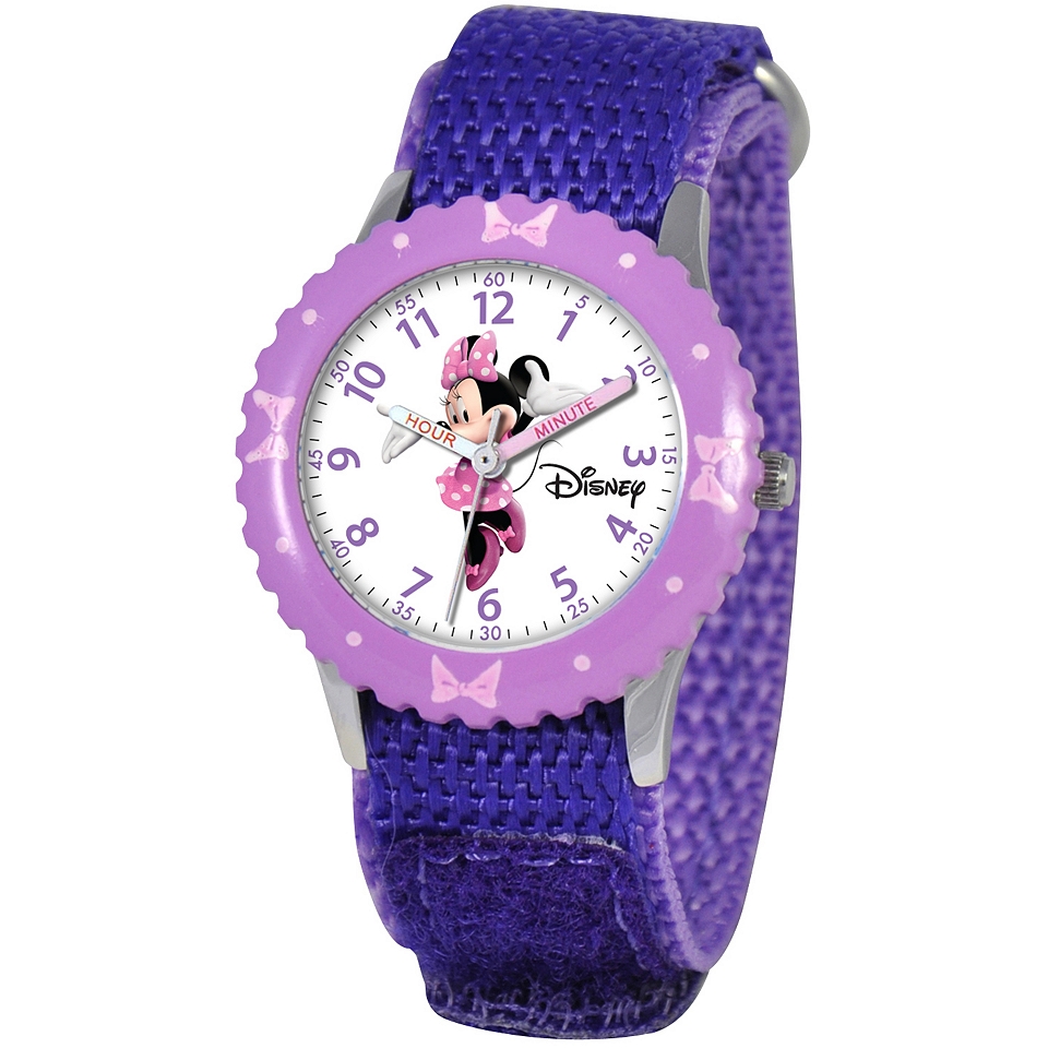 Disney Kids Time Teacher Minnie Purple Watch, Girls