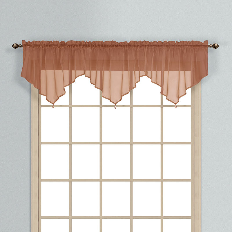 United Curtain Co Monte Carlo Rod-Pocket Valance, Unitedcurtain Montecarlo 40X26 Ascot Val, Red