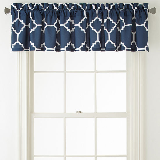 Home Expressions Tiles Rod Pocket Tailored Valance